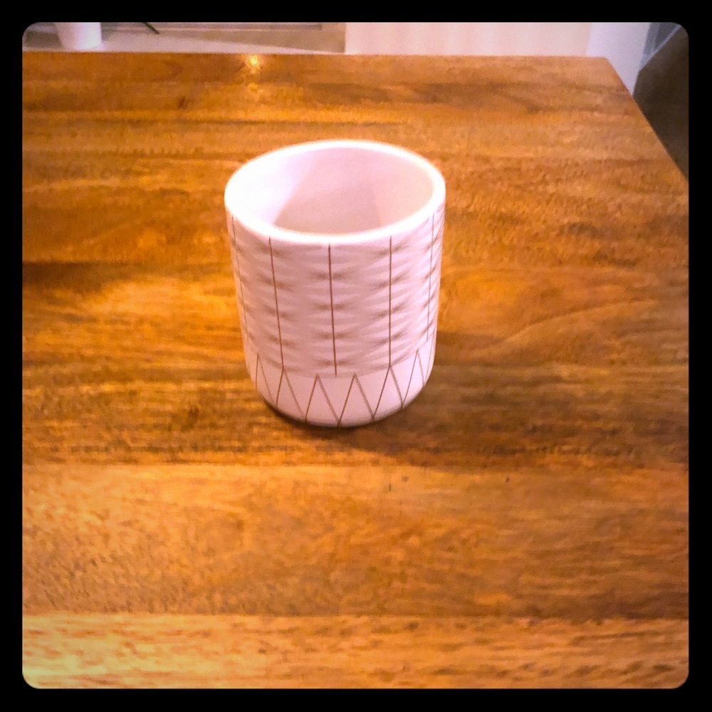 Small white planter